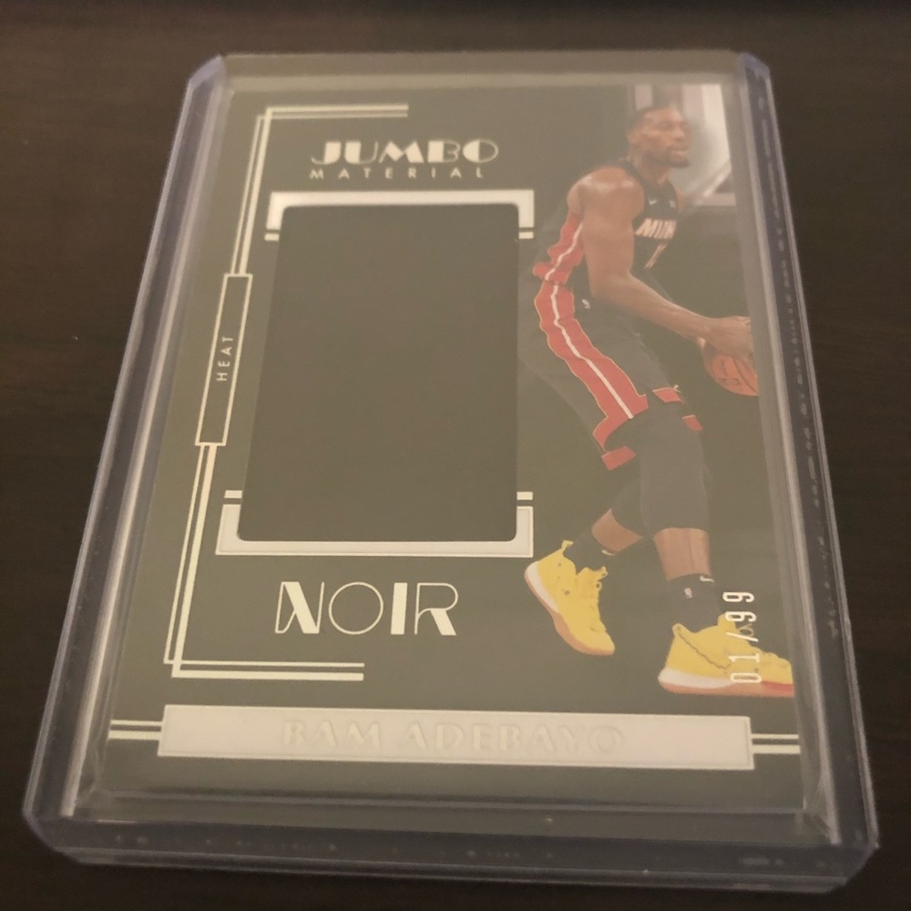 2019 Panini Noir Jumbo Material Ban Adebayo Card